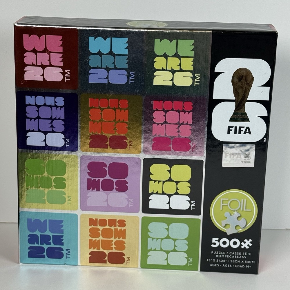 2026 FIFA World Cup We Are 26 500 Piece Foil Jigsaw Puzzle Soccer Football NEW